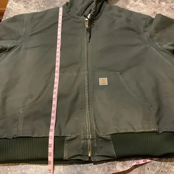Carhartt J140 Quilt Lined Green Canvas Jacket Men’s XL - Picture 8 of 8